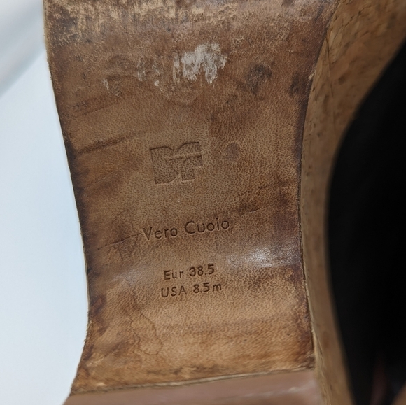 Diane Von Furstenberg Bonnie Wedge Slide Sandal Black Size 8.5 - Picture 6 of 13